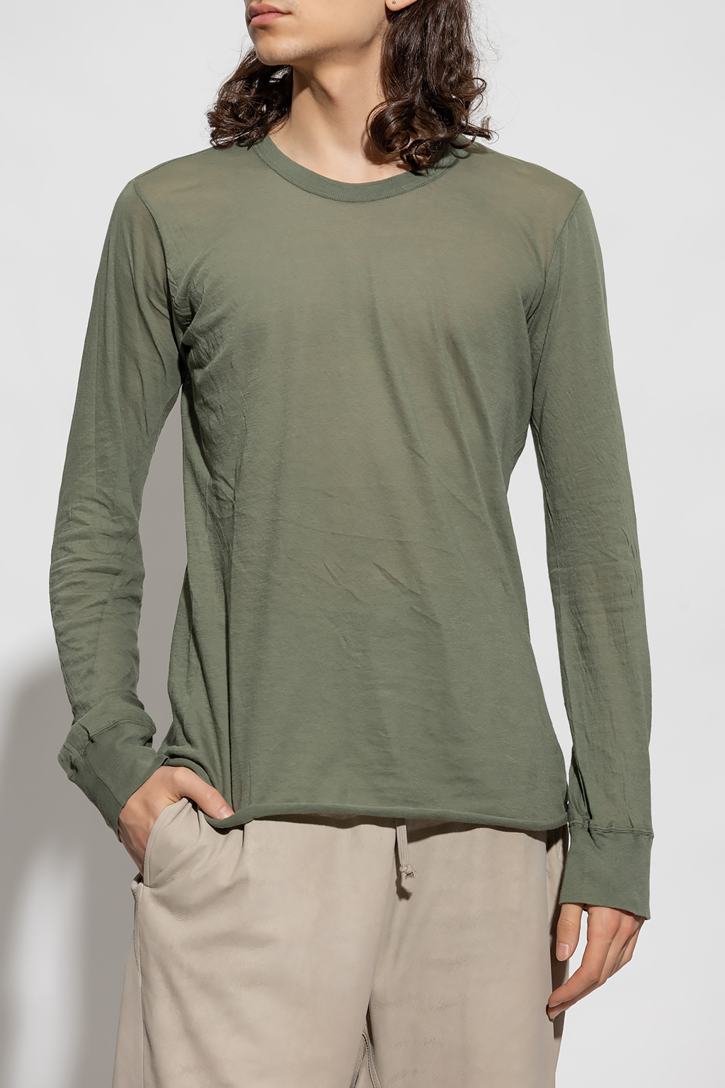 Green Transparent T-shirt with long sleeves Rick Owens - Vitkac HK